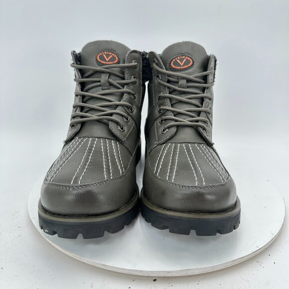 Vikings Trailblazers Men Sz 10M Gray Insulated Leather Oil Resistant Hiking Boot - Picture 2 of 11